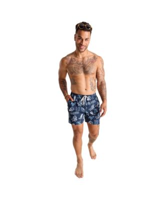 Men's 5.5" Navy Dallas Cowboys The Neon Lined Classic Swim Trunks