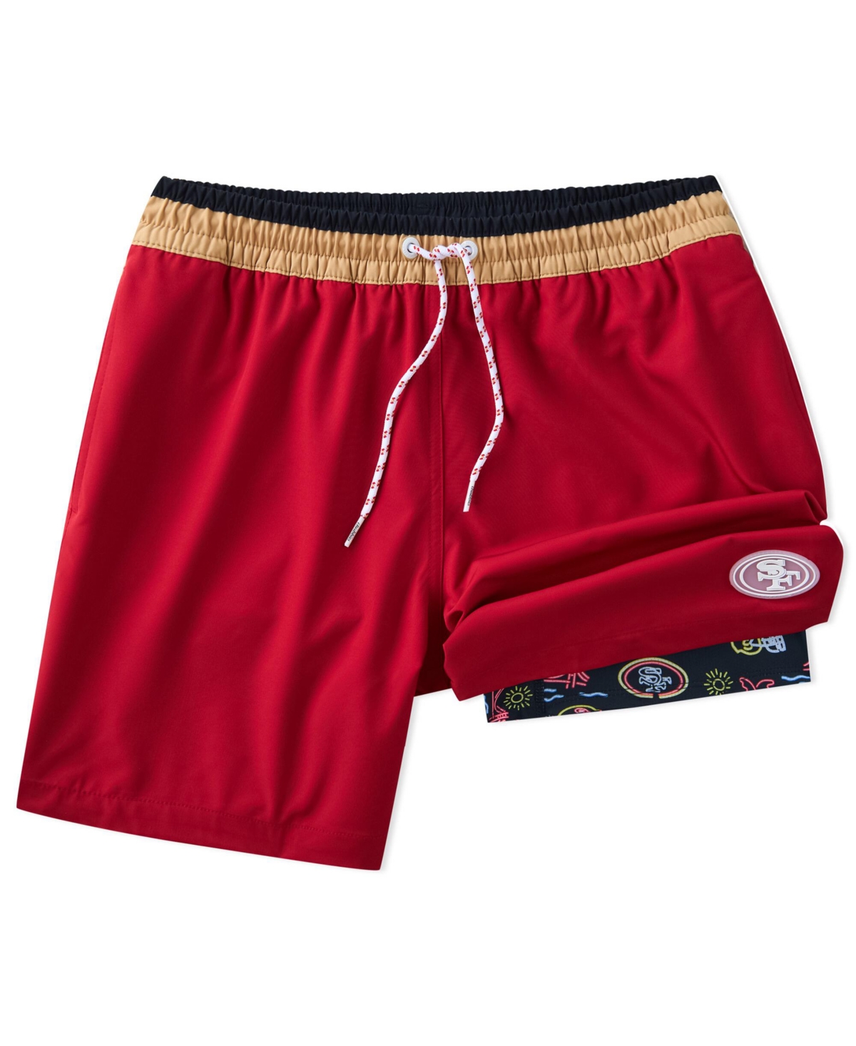 Men's 5.5" Red San Francisco 49ers Lined Classic Swim Trunks - Red