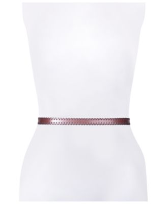 Women's Leather Laced Buckle Belt