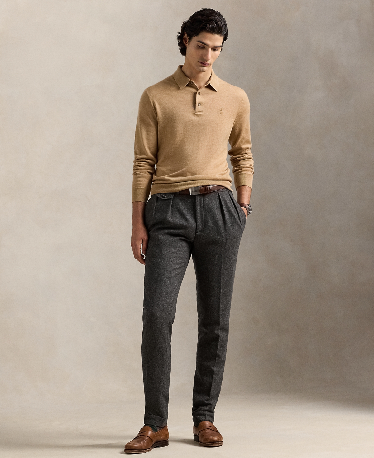 Polo Ralph Lauren Men's Wool Polo-Collar Sweater