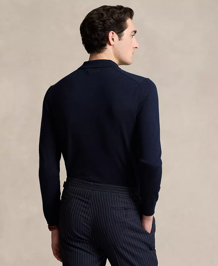 Men's Wool Polo-Collar Sweater - thumbnail 9