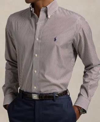 Men's Classic-Fit Striped Poplin Shirt
