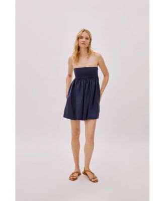 Women's Mykonos Linen Strapless Dress