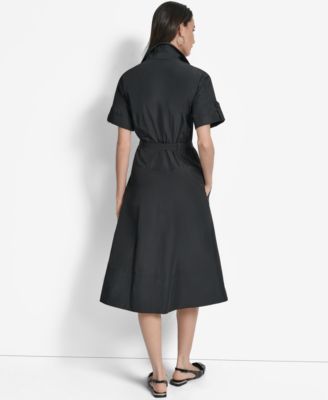 Women's Zip-Front Belted Commuter Dress