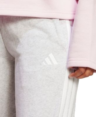Women's Essentials Three Stripes Fleece Slim Pants