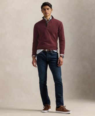 Men's Luxury Jersey Quarter-Zip Pullover Sweater