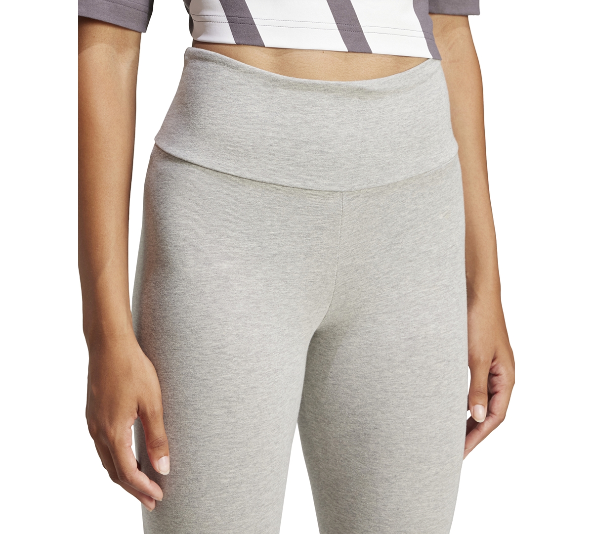Adidas Originals Women's Essentials Big Logo Cotton Leggings In Gray