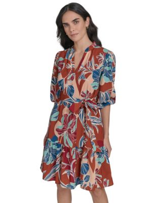 Women's 3/4-Sleeve A-Line Dress