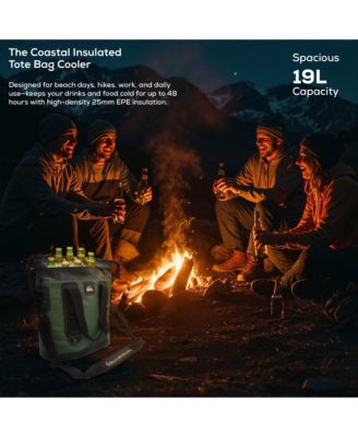 Coastal Collection 48-72H 5 Layer Insulated Tote Coller Bag with Waterproof Zippers