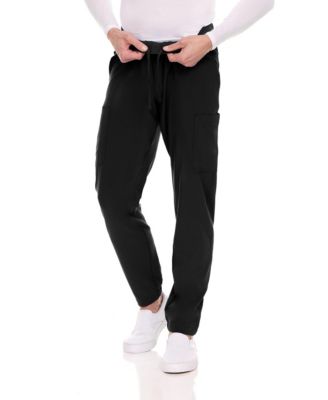 Men's Men Scrubs Set - Stretch V-Neck Scrub Top with 7-Pocket Pants Workwear Wine Large