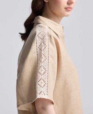 Women's Boxy Shirt with Lace