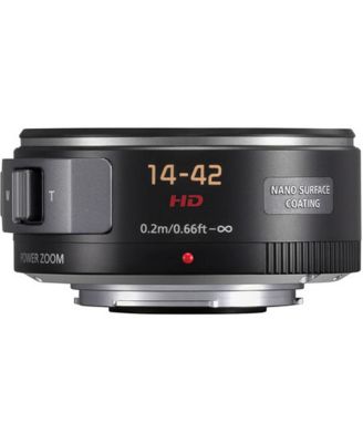 LUMIX G X Vario PZ 14-42mm f/3.5-5.6 Aspherical Lens for Micro Four Thirds, Black, Bundle with 37mm Filter Kit, Lens Case, Cleaning Kit