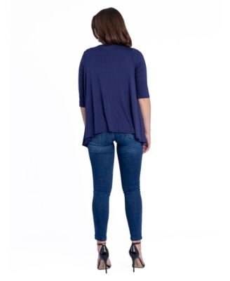 Petite Elbow Length Sleeve Open Cardigan Jacket