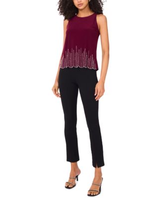 Petite Round-Neck Sleeveless Top