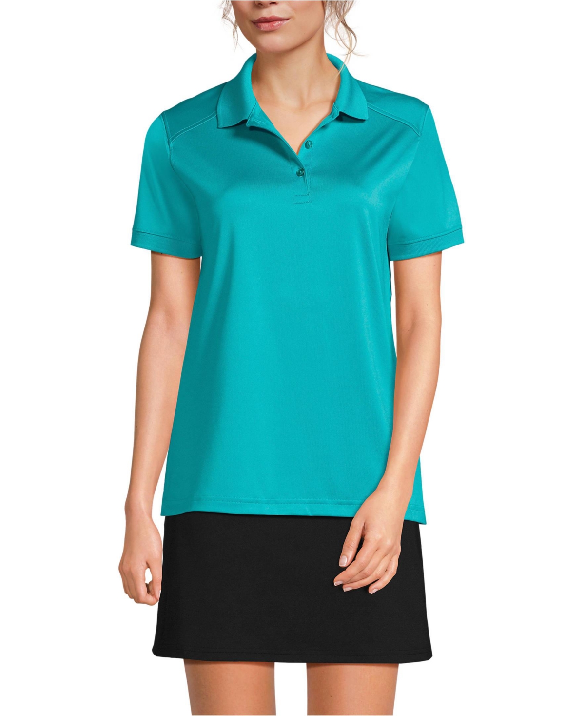 Women's Short Sleeve Rapid Dry Polo Shirt - Teal breeze