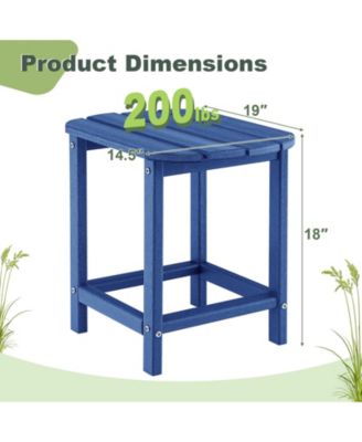 Weather Resistant Side Table for Patio Garden or Yard Outdoor Accent Table