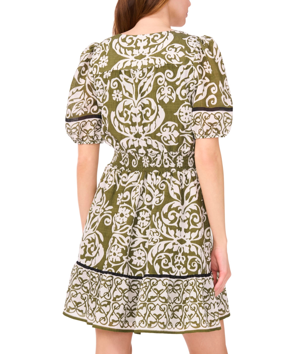 Msk Women's Short-sleeve V-neck A-line Dress