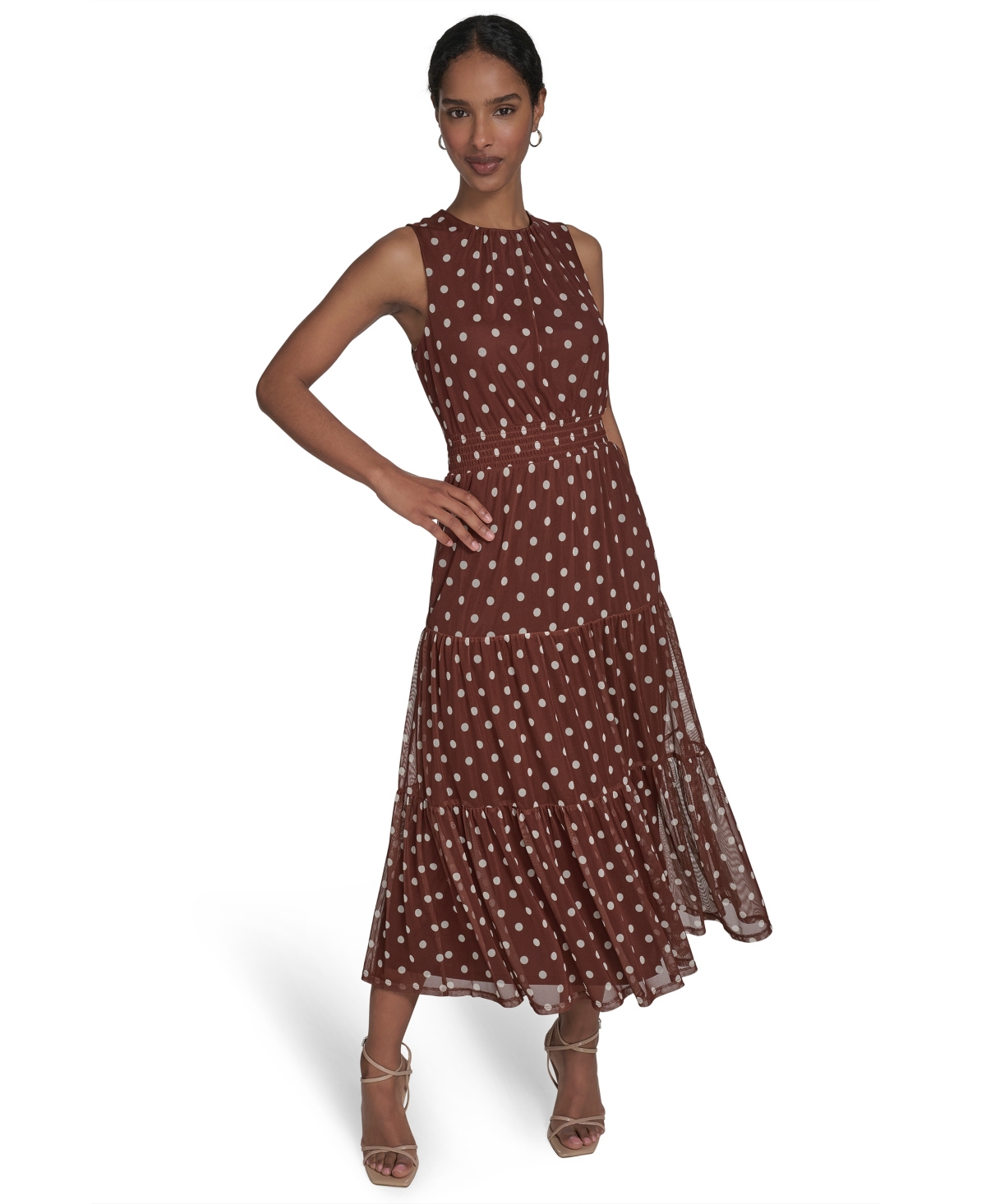 Petite Sleeveless Mesh Midi Dress - Coco
