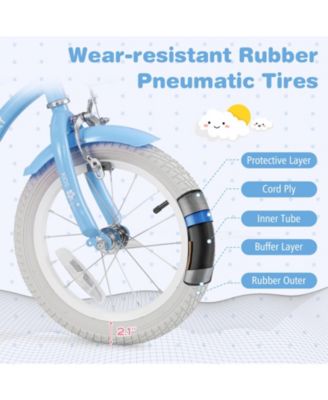 14 Inch Kids Bike with Adjustable Handlebar and Seat for 3-5 Year Old