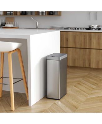Stainless Steel Wings Lid Sensor Kitchen Trash Can with AbsorbX Odor Filter