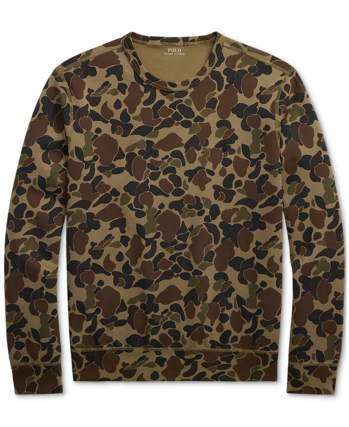 Polo Ralph Lauren Double-knit Camo Sweatshirt In Multi