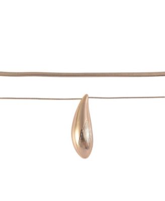 Gold Tone 2pc Pendant Necklace Set