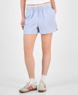 Women's Striped Seersucker Boxer Shorts, Exclusively at Macy's
