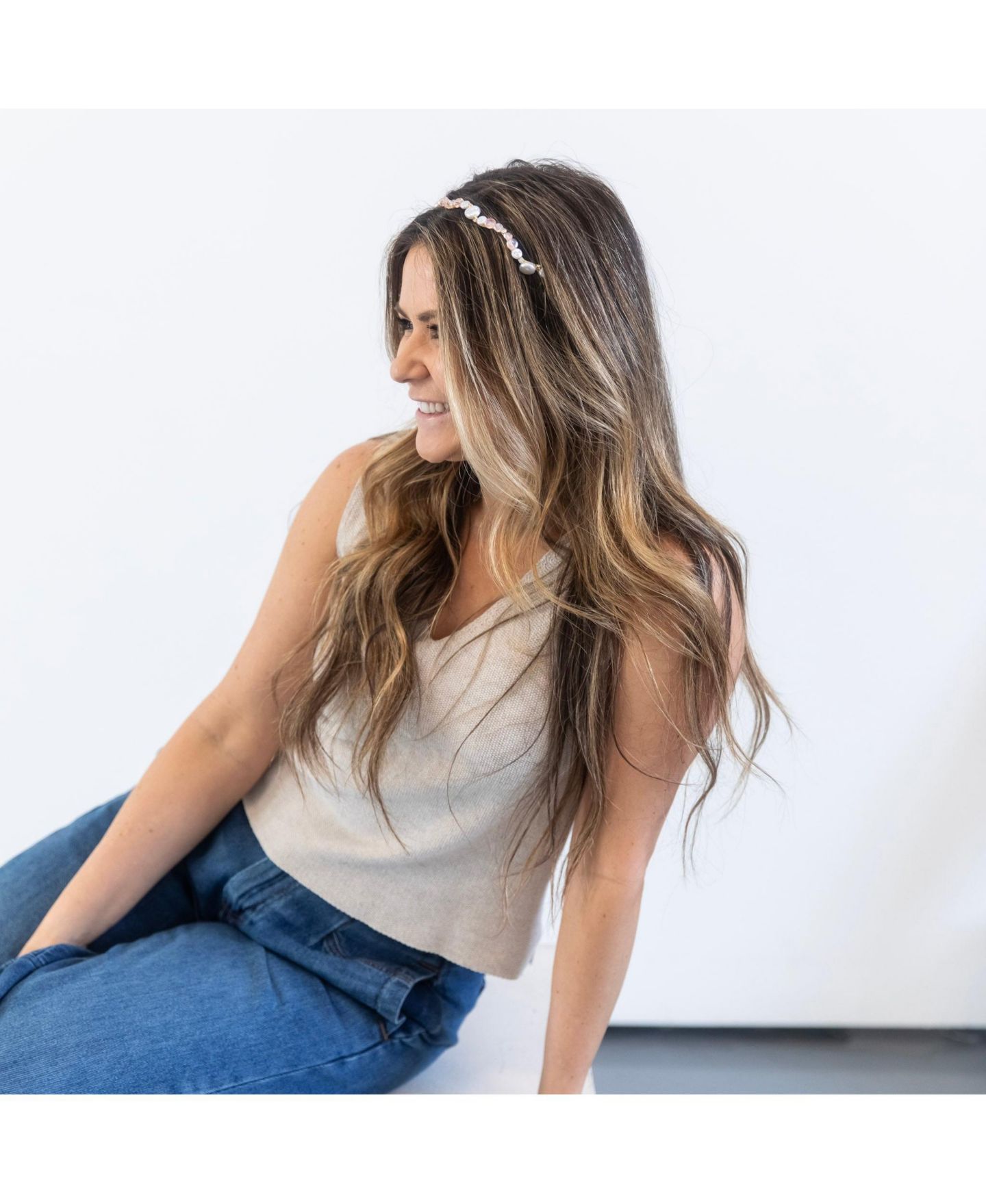 Женские аксессуары для волос Headbands of Hope Wavy Oyster Pearl Headband - Pink, цвет: Розовый — фото 10