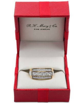 Men's Diamond Row Ring (1 ct. t.w) in 14k Yellow Gold