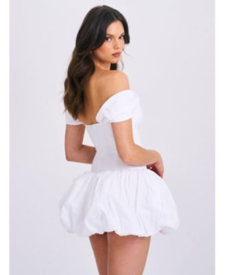 Women's Umika White Bubble Hem Mini Dress