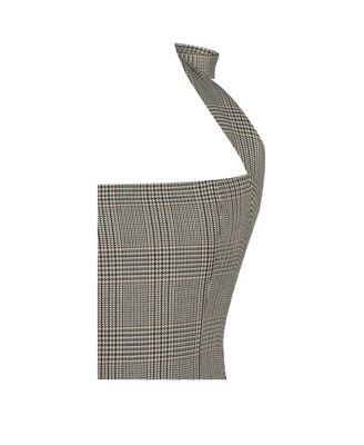 Women's Dacia Plaid Halter Lace-up Bubble Mini Dress