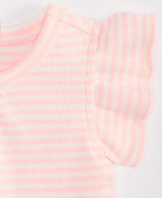 Baby Girls Mix and Match Flutter Sleeve 3-24 Month T-Shirt, Exclusively at Macy's