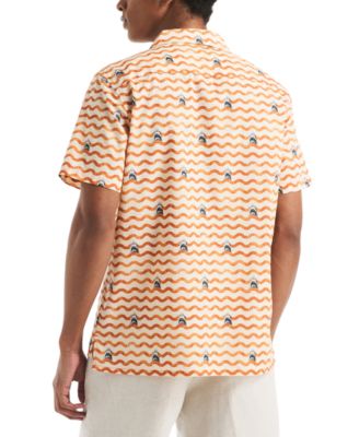 JAWS x Men's Classic-Fit Printed Button-Down Camp Shirt