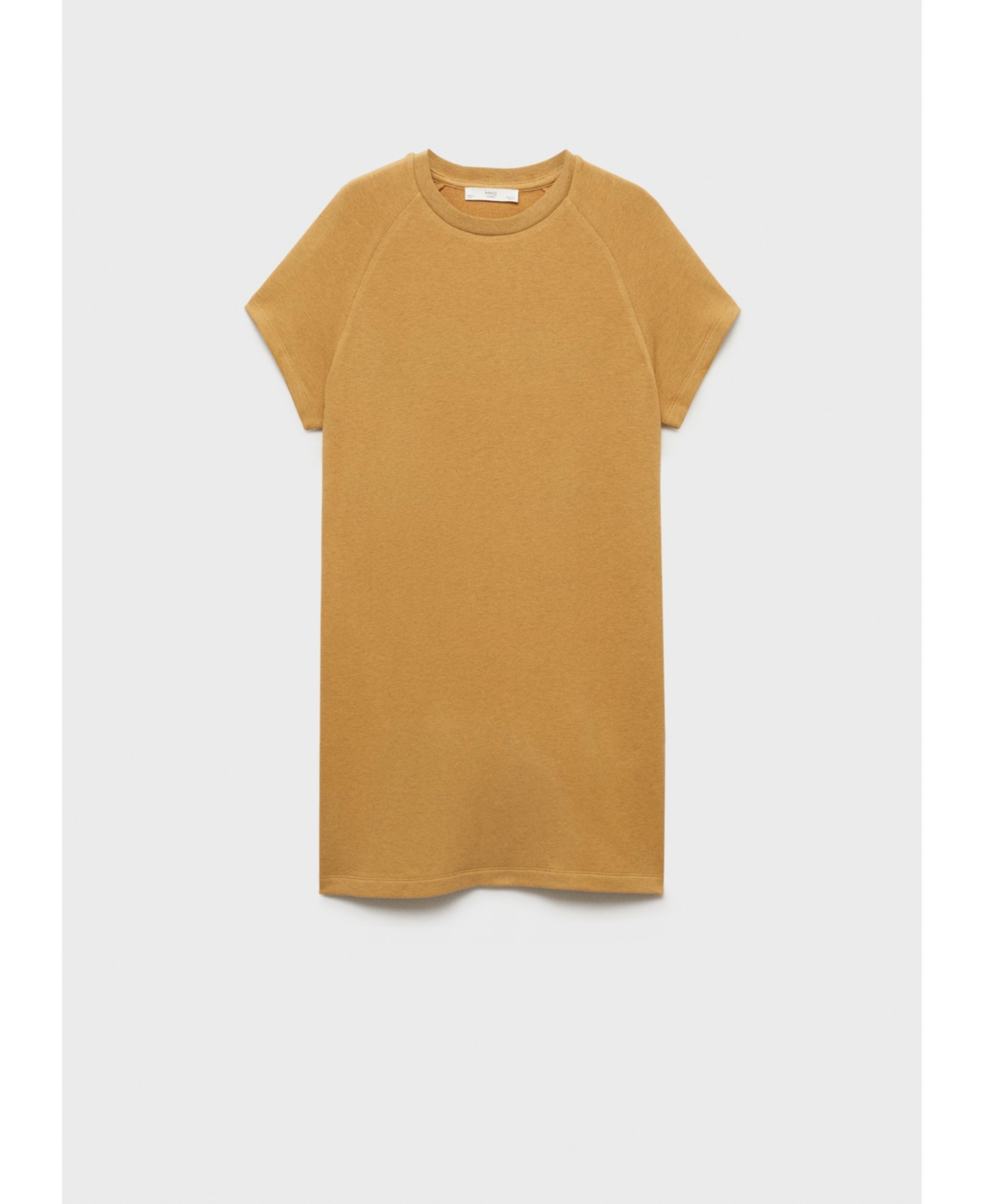 Mango Heather Fleece Cotton Nightgown Ochre In Orange