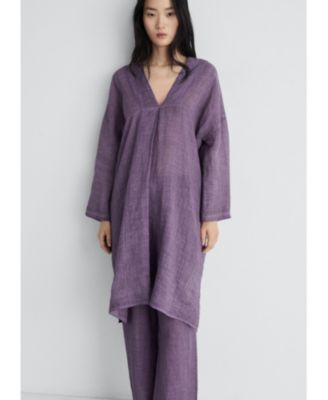 MANGO - Women's Overdyed Ramie Kaftan