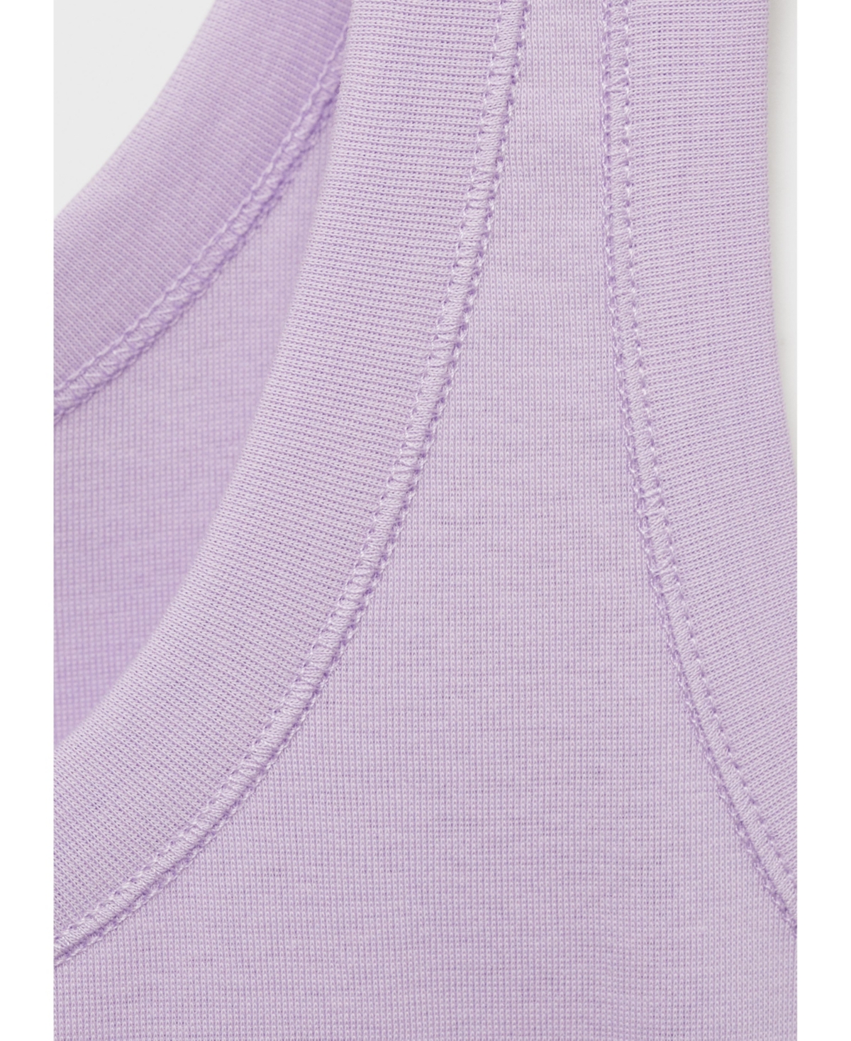 Mango Cotton Strap Top Lilac