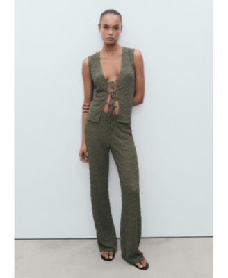 Women's Straight Textured Pants