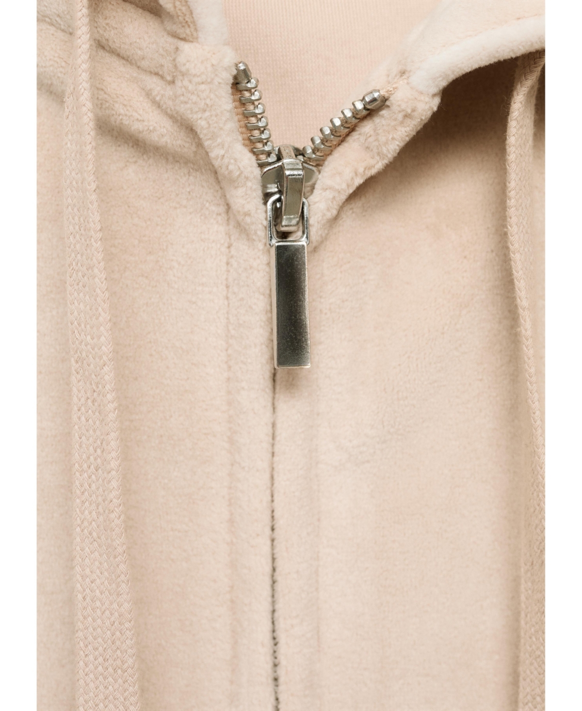 Mango Velour Zip Hoodie