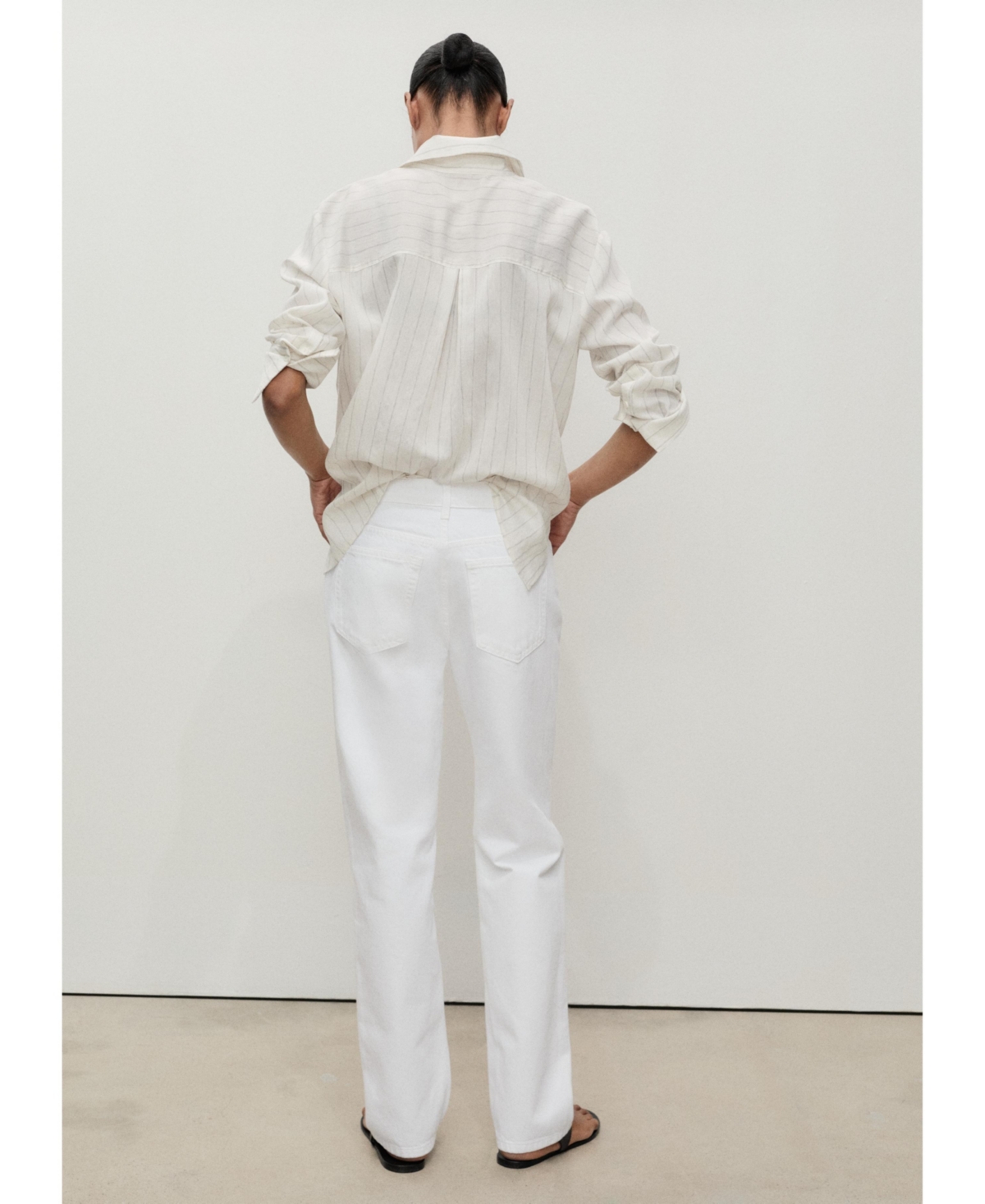 Mango Women's Mid-rise Straight Jeans In White