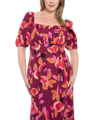 Plus Size Short-Sleeve A-Line Dress