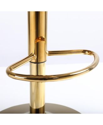 Velvet Bar Chair, Pure Gold Plated, Unique Design, 360 Degree Height