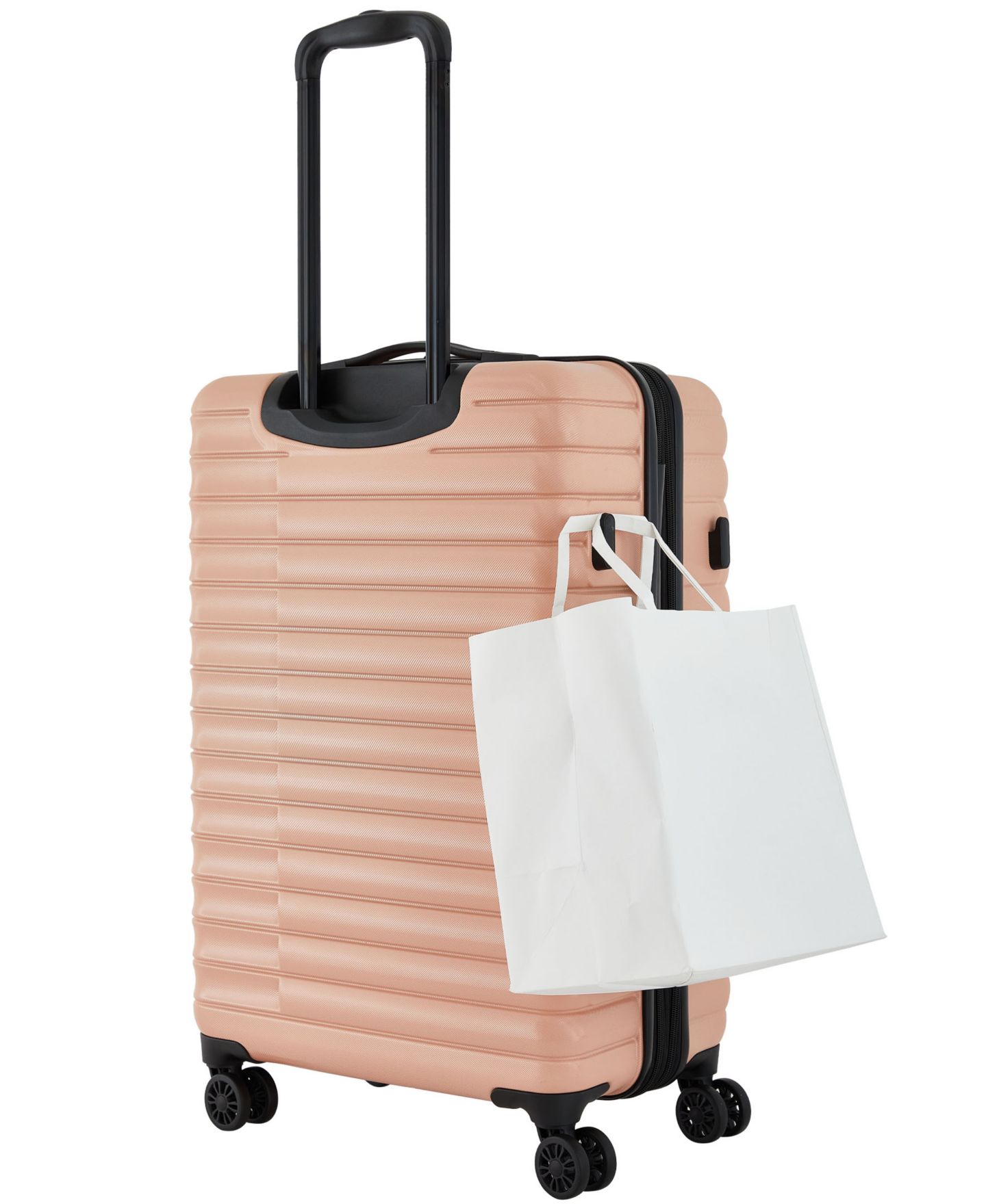 Чемоданы Travelers Club Providence 3-Pc. Expandable Hard Side Luggage Set, цвет: Пыльный розовый — фото 9