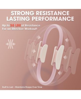 Pilates Ring Set – 14” Magic Circle (38lbs), 5 Resistance Bands & 9.8” Ball