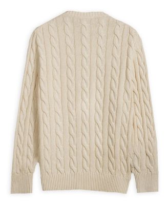 Men's Crew Neck Cable Knit Sweater