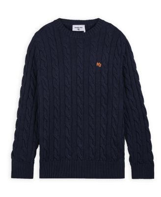 Men's Crew Neck Cable Knit Sweater