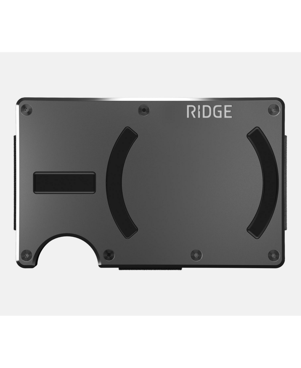Men's Ridge Wallet For Magsafe - Gunmetal - Cash Strap - Gunmetal