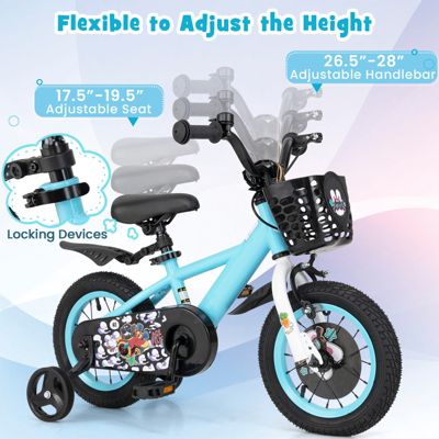 Kids Bike with Adjustable Handlebar and Saddle Perfect Bicycle for Children Aged 4-8 Years Old