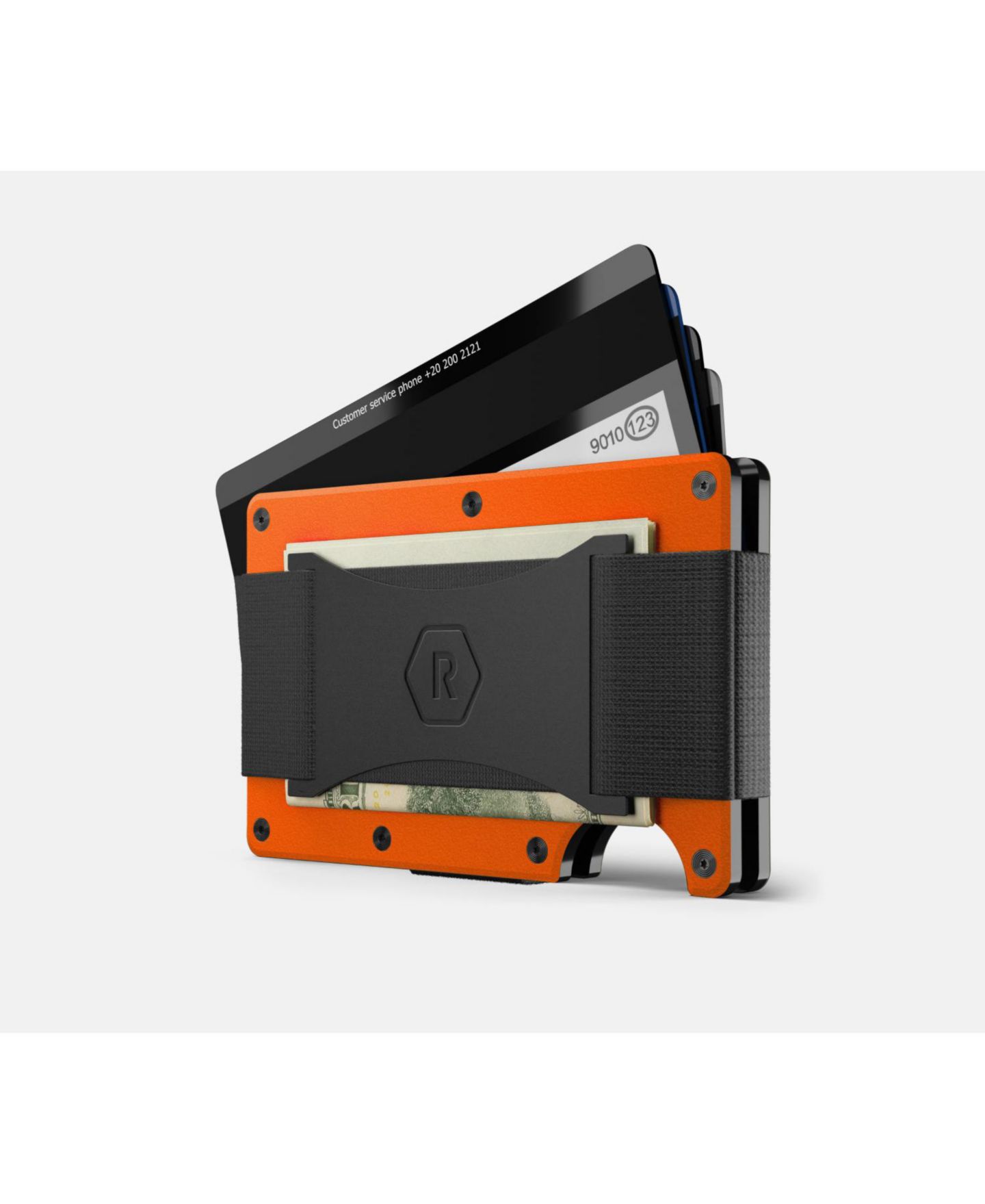Мужской кошелёк The Ridge RIDGE Wallet for Magsafe - Basecamp Orange - Cash Strap, цвет: Оранжевый — фото 3