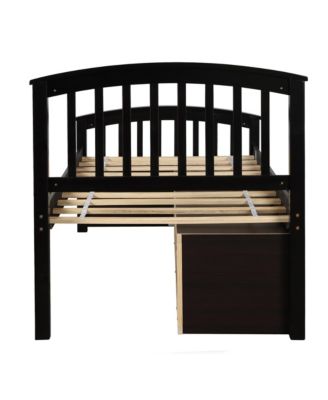 Twin Size Platform Storage Bed Solid Wood Bed With 6 Drawers