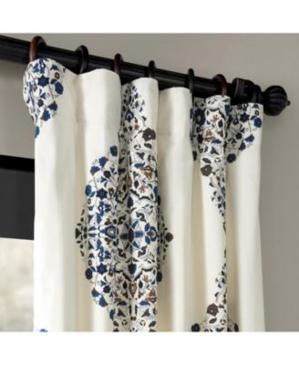 Emblem Printed Cotton Room Darkening Curtain